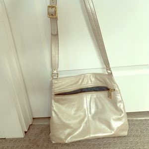 HOBO gold leather satchel